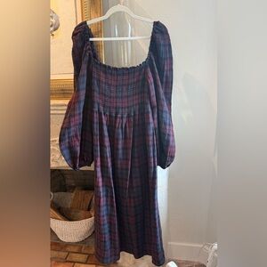 NOTHING FITS BUT Plaid Long Sleeve AOI Dress